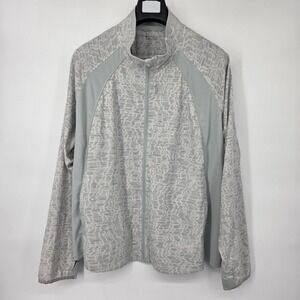 Athleta‎ Run With It Printed Jacket, Verve Horizon Women's Size 3X Gray & White